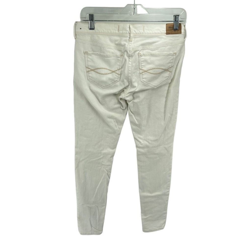 Abercrombie & Fitch Womens Skinny Jeans Cotton Stretch Cream Size 4 / 27 - Picture 8 of 9